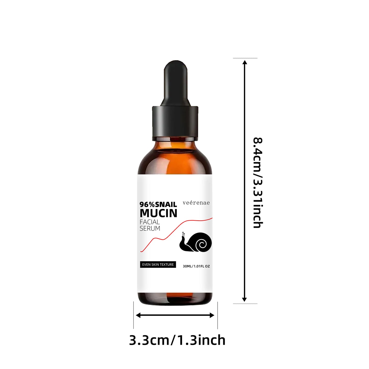 veérenae 96% Snail Mucin Facial Serum – Intense Hydration