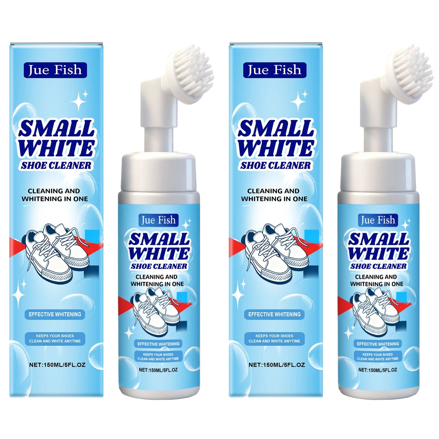 Jue-Fish White Shoe Cleaning Mousse 150ml | Stain Remover
