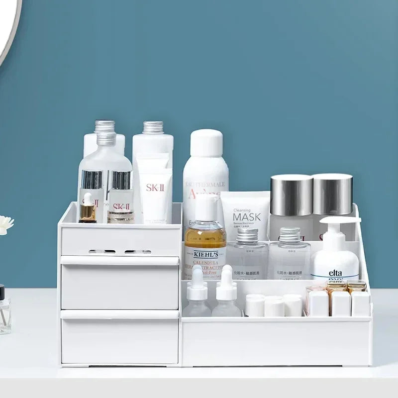 3 Layers Desktop Sundries Cosmetic Box Lipstick skincare products Storage Box Dresser Drawer Type Plastic Jewelry Storage Rack Peaceful Pleasures Health and Wellness