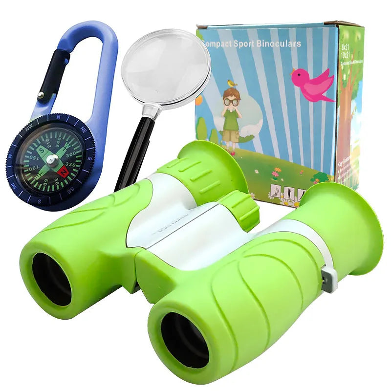 8X21Mm Kid Binocular Telescopes Children Educational Folding Telescope Outdoor Bird Watching Optics Telescope for Camping Peaceful Pleasures Health and Wellness