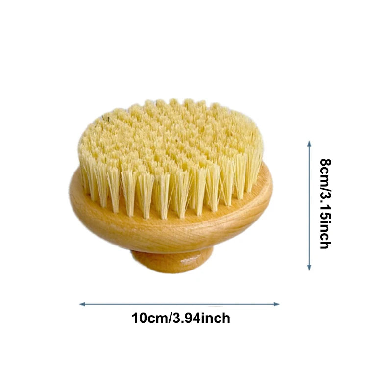 Sisal Bristle Bath Brush | Natural Beech Wood Body Scrubber
