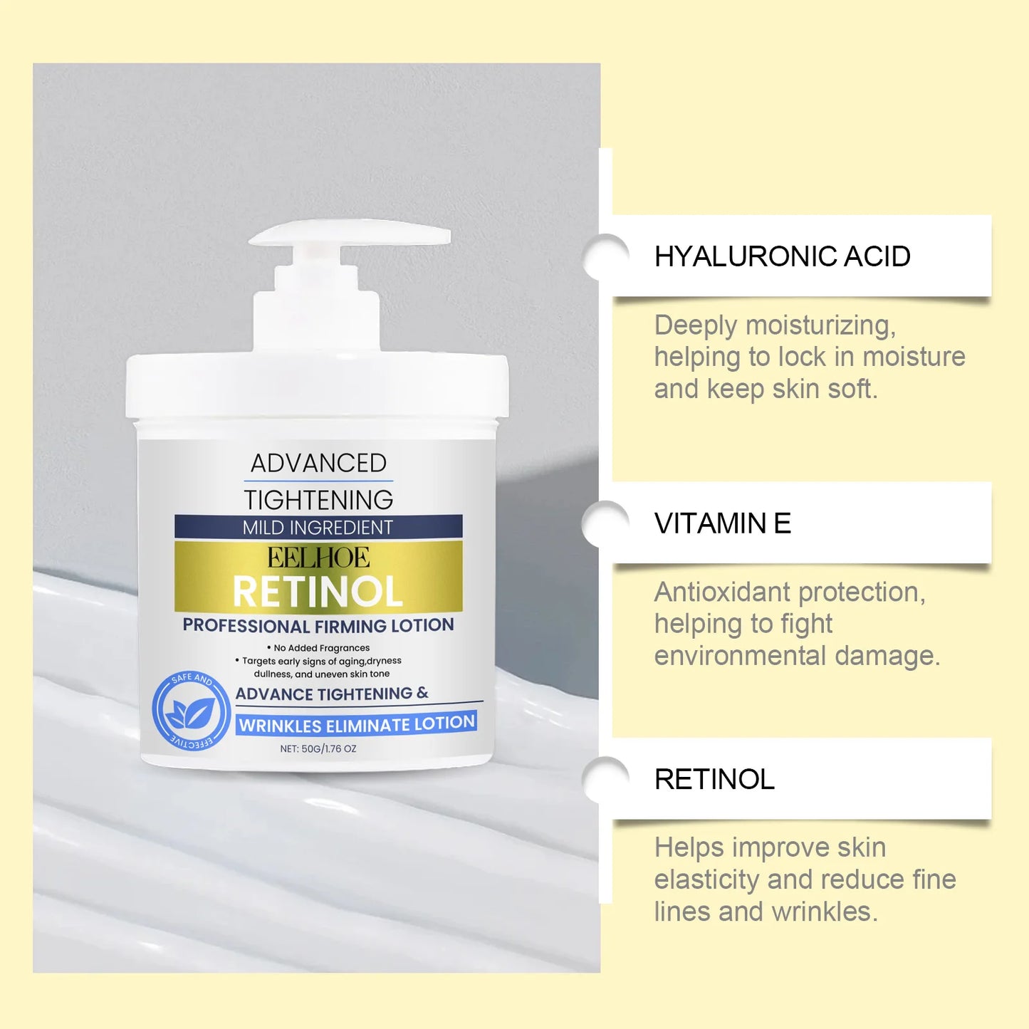 EELHOE Retinol Face Cream | Firming, Brightening & Anti-Aging 50g