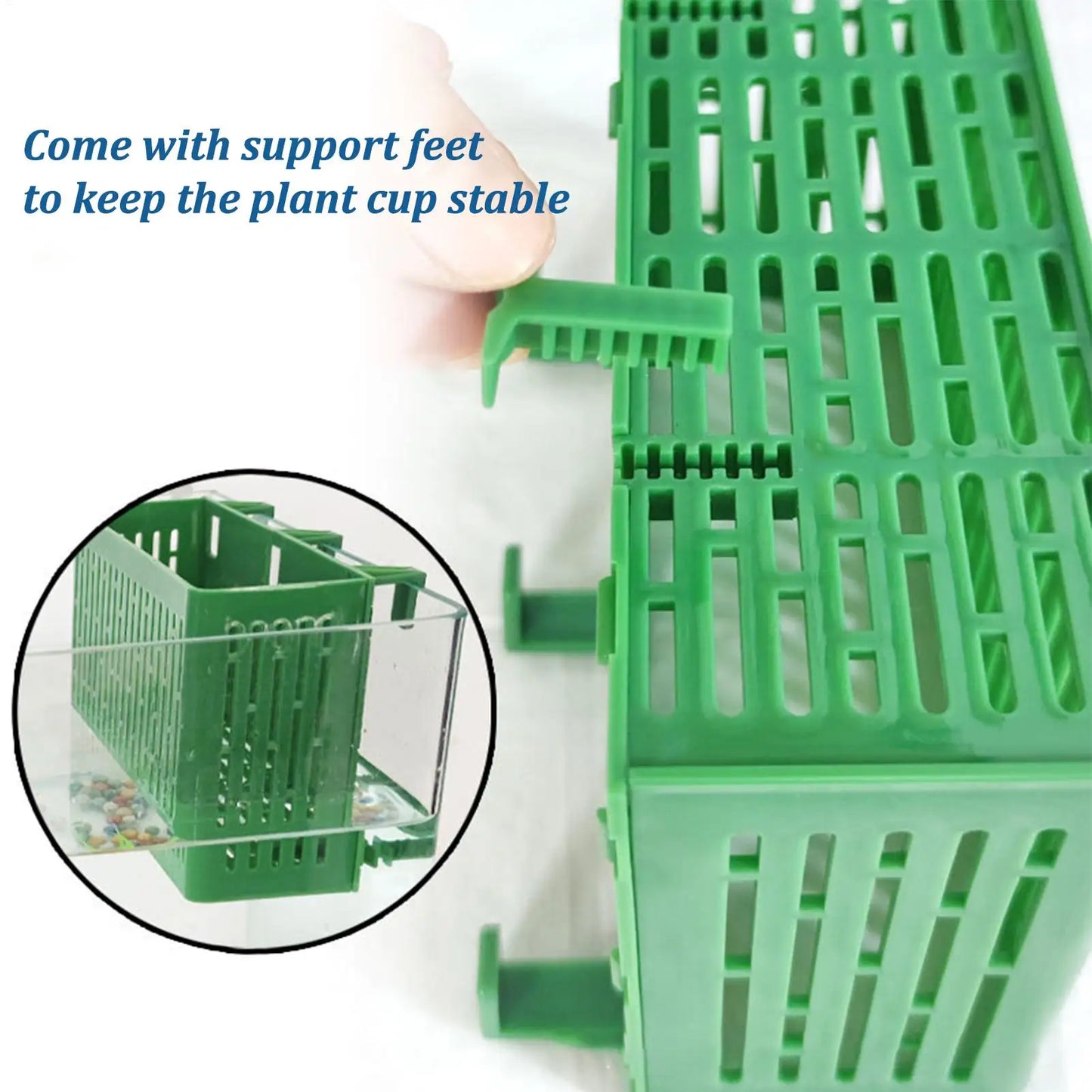 Aquarium Plant Holder Basket – Wall Mount Fish Tank Decor 2-Pack