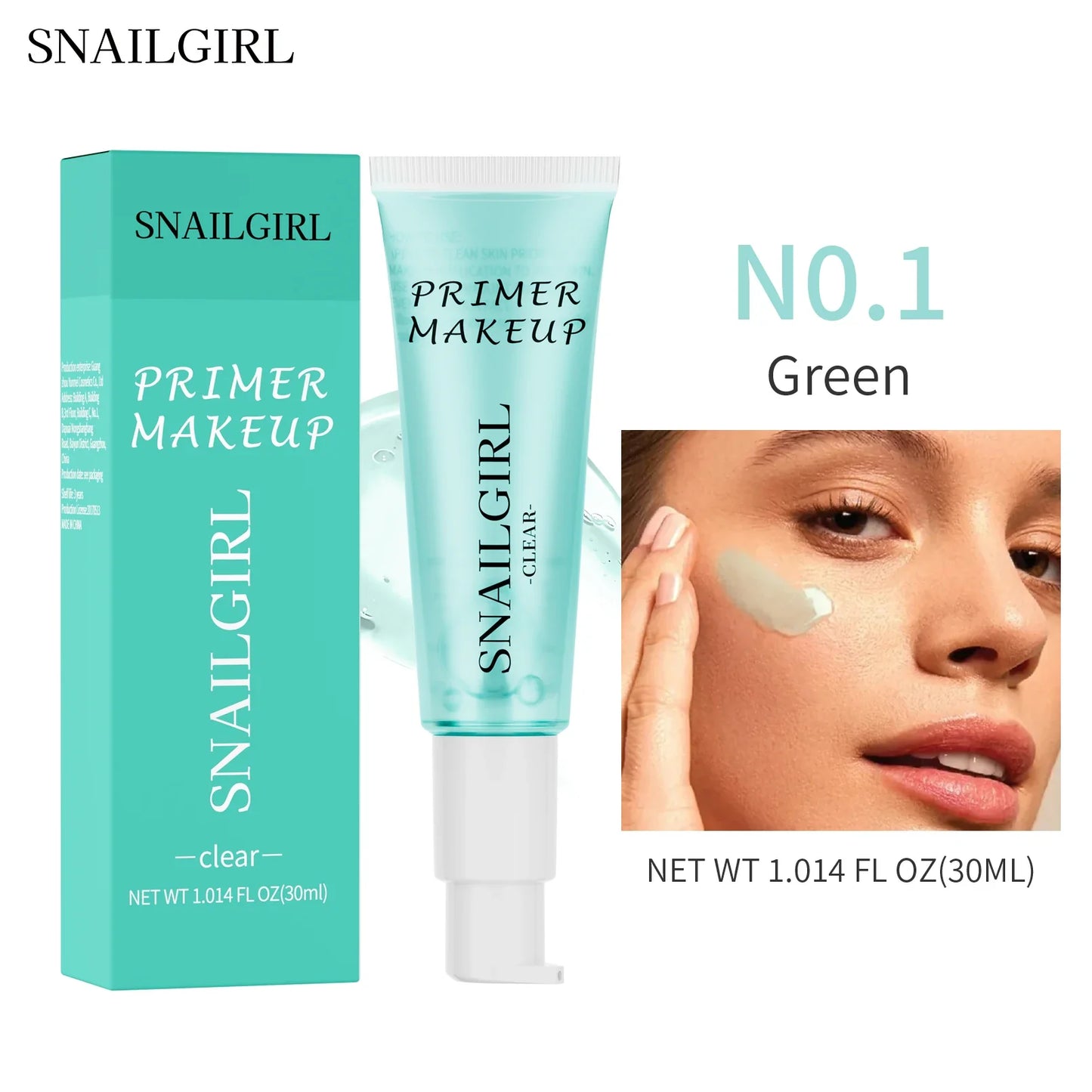 SNAILGIRL 24ml Hydrating Gel Face Primer – Pore-Minimizing