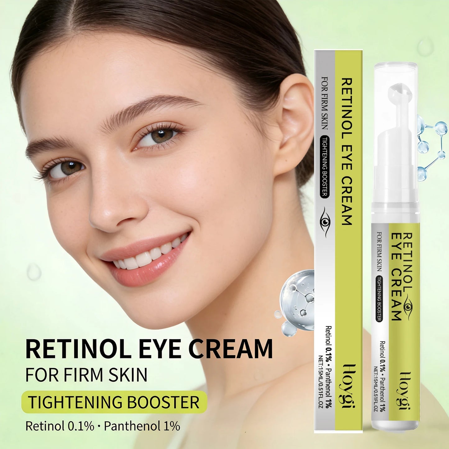 0.1% Retinol Eye Essence for Firming Eye Skin Relieve Dryness Improve Dark Circles Light Eye Bag Reduce Fine Line Eye Care Cream Peaceful Pleasures Health and Wellness