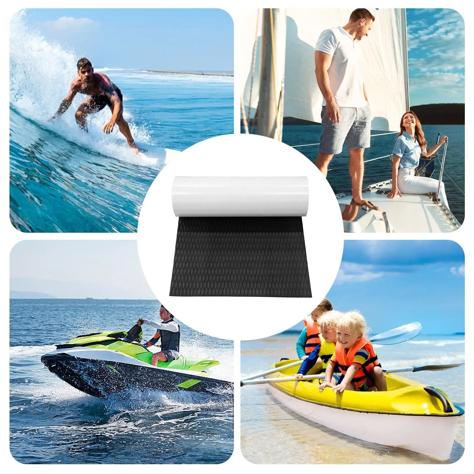EVA Foam Boat Deck Mat Anti-Slip Marine Flooring 120x30cm Marine Deck Mat Peaceful Pleasures Health and Wellness