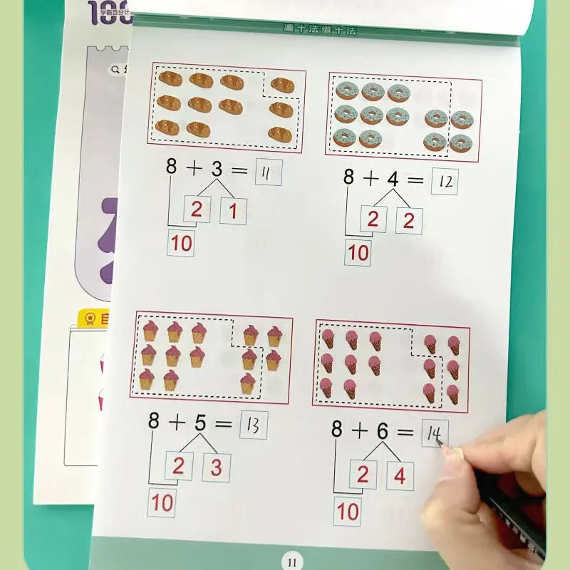64 Pages Children Addition Subtraction Book Learning Mathematics