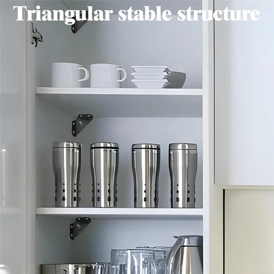 A36T-Furniture Shelf Support Joint 4 Pcs, Gusset Joints, Trapezi Corner Code, Bracket Corner Brace Fasteners Peaceful Pleasures Health and Wellness Black CN