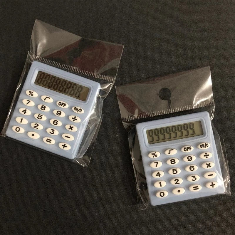 Pocket Calculator,Pocket Size Mini Calculators,8 Digit Display Basic Calculator,Mini Calculators for Students Kids Home Office Peaceful Pleasures Health and Wellness light blue 2PCS