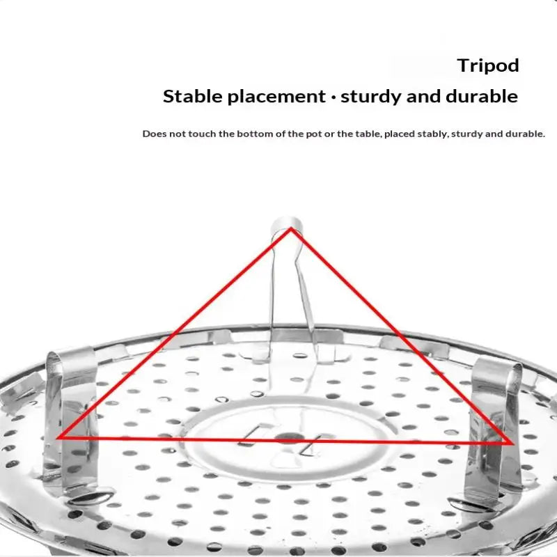 Stainless Steel Steamer Rack with Detachable Legs | Multi-Size