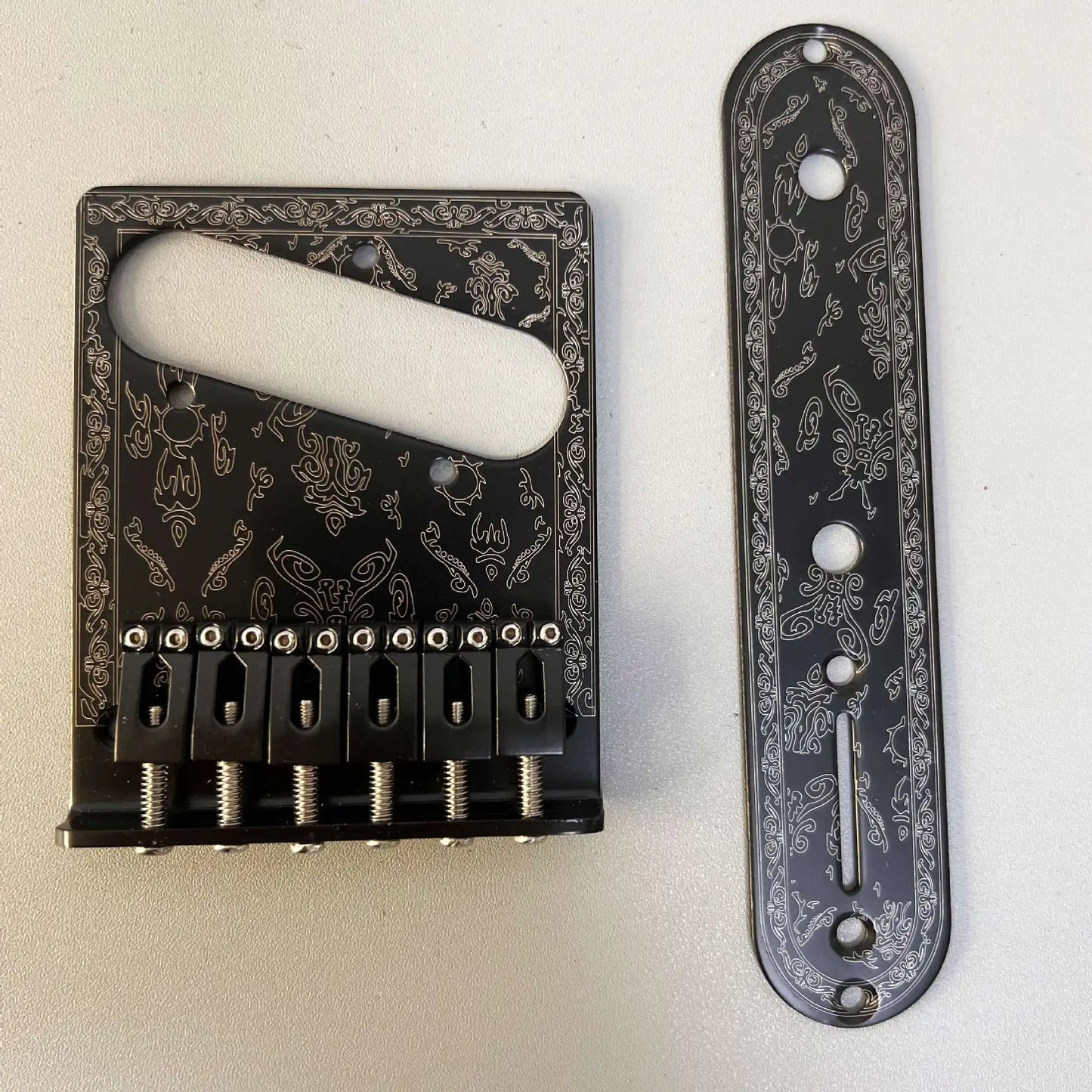 TL Printed Pull String Board Electric Guitar Bridge High-grade Carved
