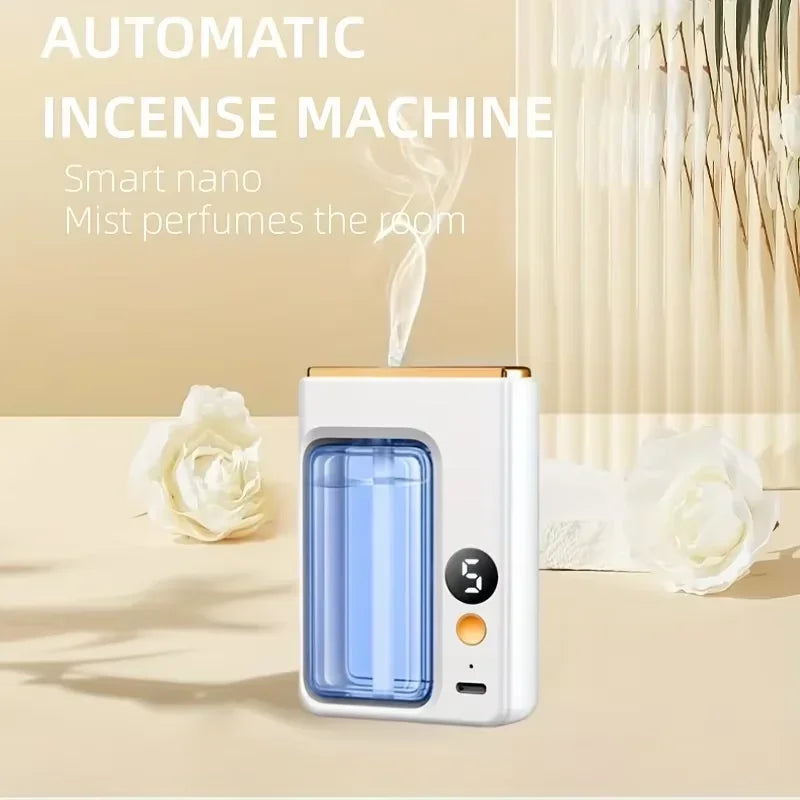 Automatic Smart Essential Oil Diffuser Wall Mounted Aromatherapy Humidifier with Air Deodorization for Bathroom Peaceful Pleasures Health and Wellness