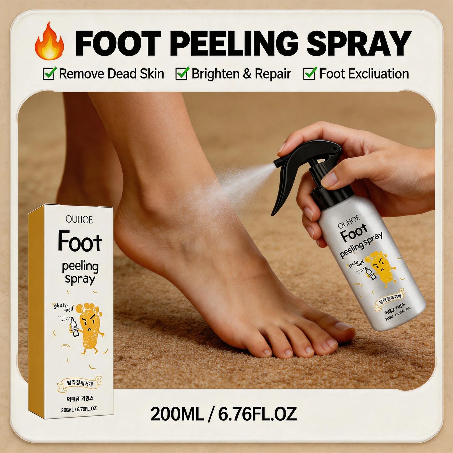 Foot Exfoliating Brightening Spray – Soften & Smooth Skin