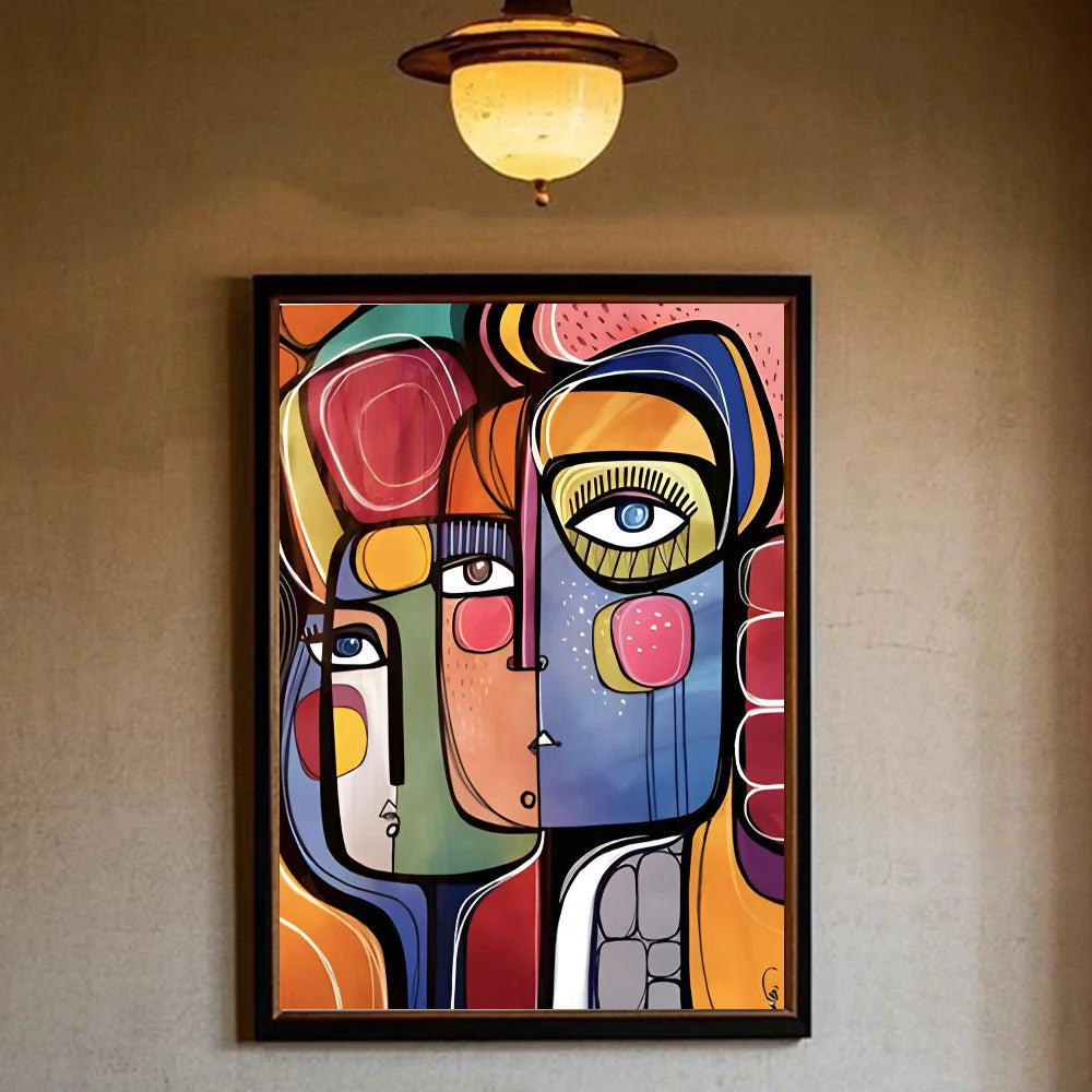 Picasso Abstract Art Wall Poster – Waterproof PVC Home Décor Abstract Wall Poster Peaceful Pleasures Health and Wellness