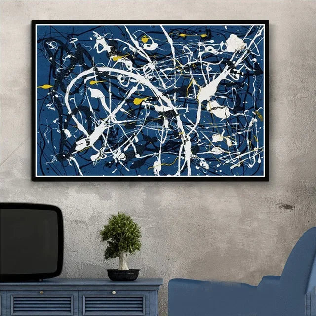 Jackson Pollock Abstract Canvas Wall Art Print | Home Decor Canvas Wall Art Peaceful Pleasures Health and Wellness