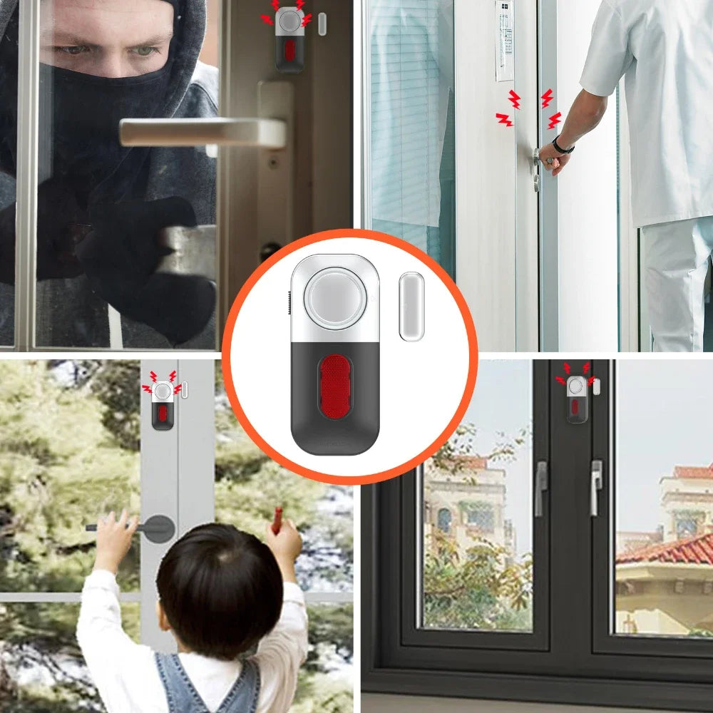 Home Security Burglar Alarm Wireless Door Opening Alarm Anti Theft Intruder Enter House Magnetic Sensor Door Window Entry Alarm Peaceful Pleasures Health and Wellness