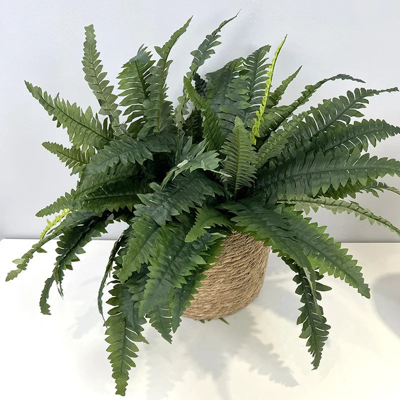 Artificial Silk Fern Plant | Persian Grass Leaves Home Decor