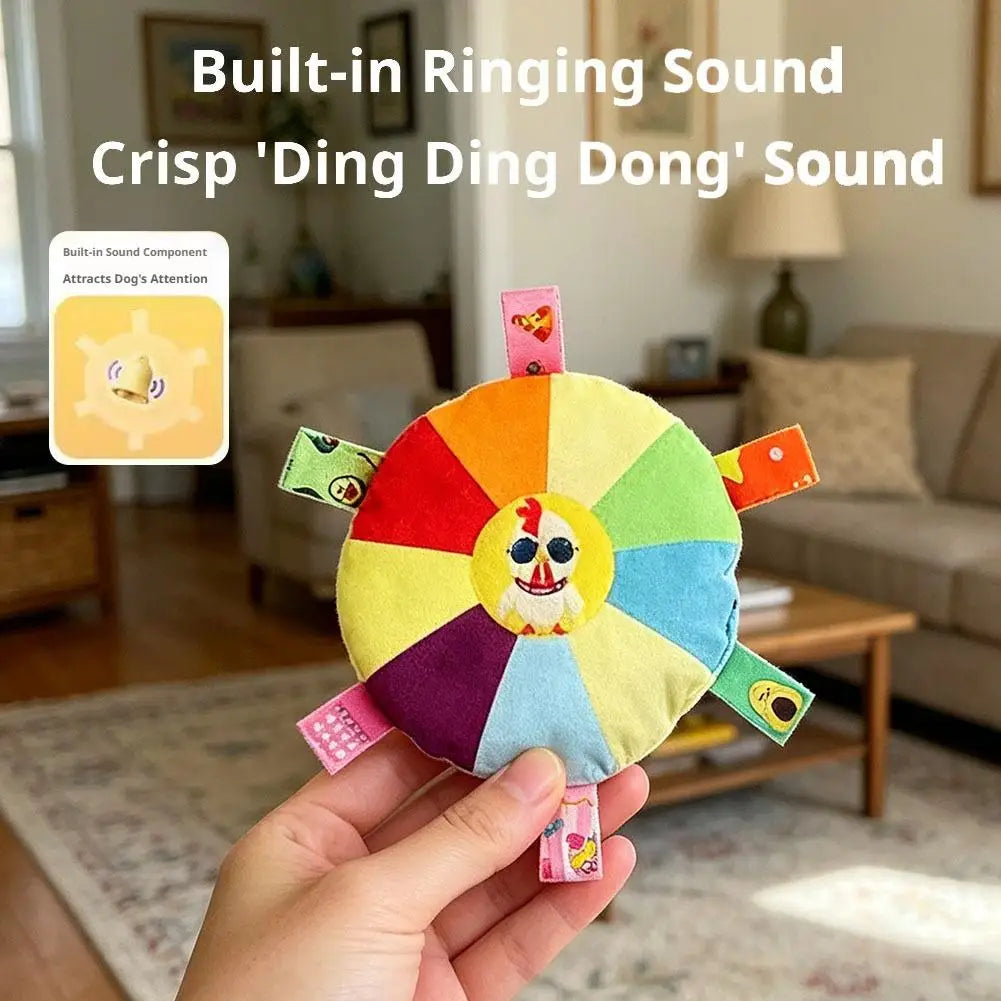 Cartoon Dog Plush Squeaky Toy – Bite-Resistant Bell Chew Toy