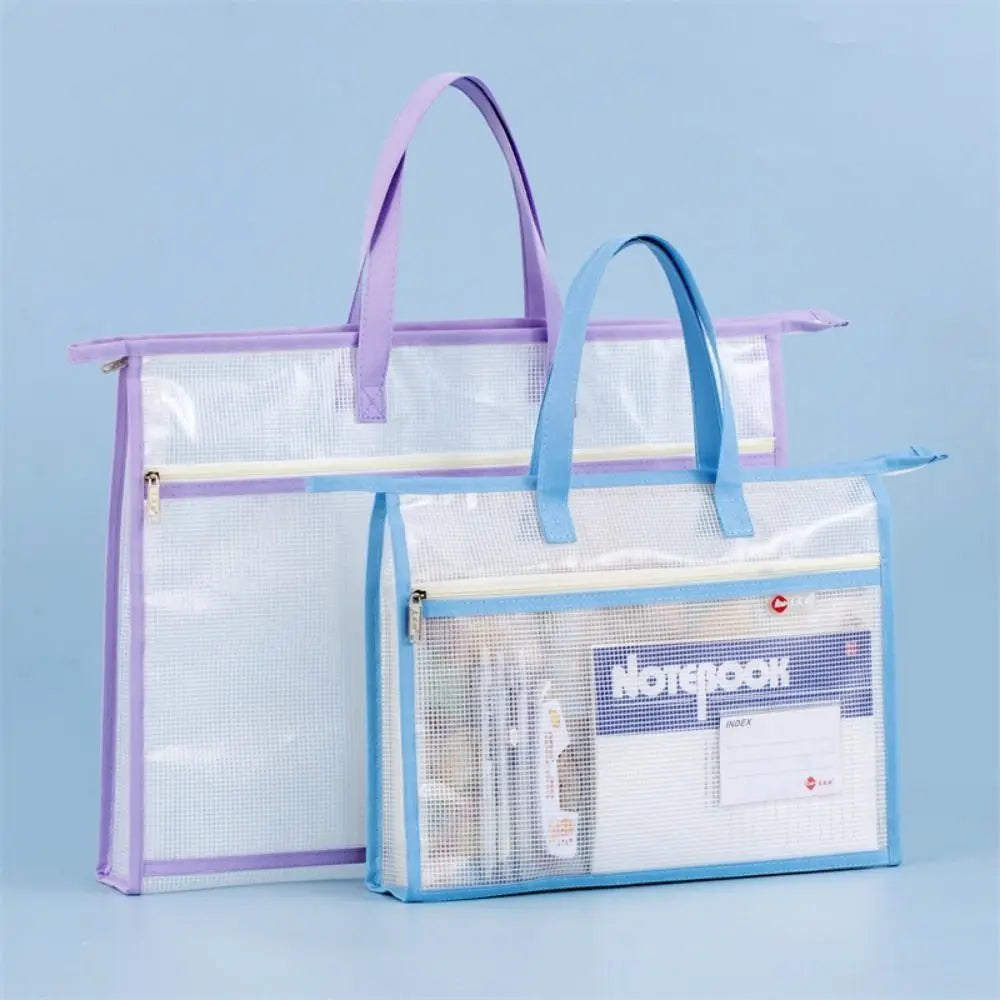 Clear A3/A4 File Storage Bag Thickened Multi-layer Zipper Pouch Bag Large Capacity Waterproof Data Document Bag File Holder Peaceful Pleasures Health and Wellness