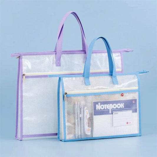 Clear A3/A4 File Storage Bag Thickened Multi-layer Zipper Pouch Bag Large Capacity Waterproof Data Document Bag File Holder Peaceful Pleasures Health and Wellness