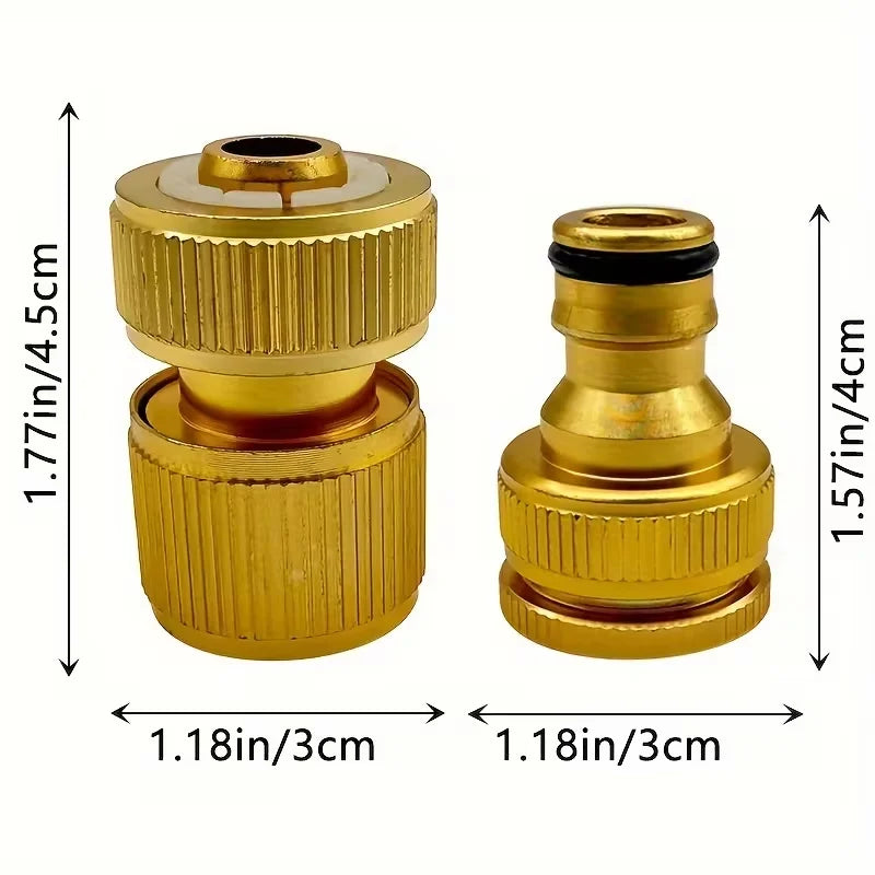 Aluminum Garden Hose Tap Connector Fittings 6 & 10 Pack EU