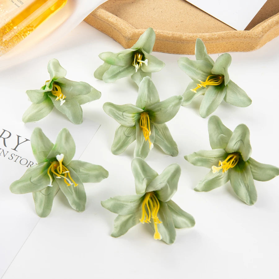 Artificial Silk Lily Flower Heads 50–100pcs | Wedding DIY Decor