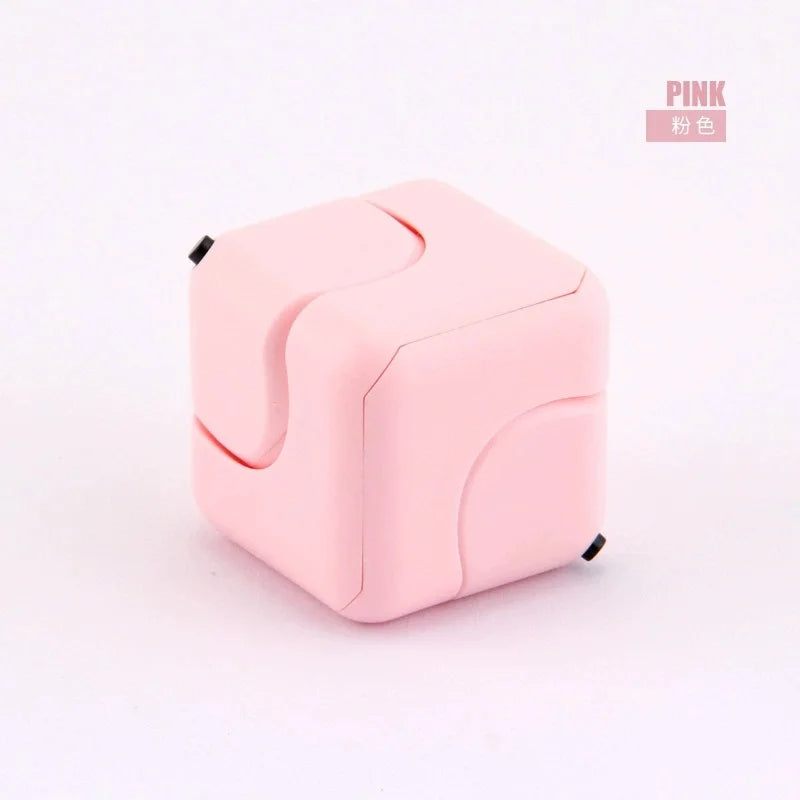 Fidget Spinner Stress Relief Magic Cube Intelligence Finger Toy, Square Wind Dice Block Mini, Educational Handheld Puzzle Game Peaceful Pleasures Health and Wellness