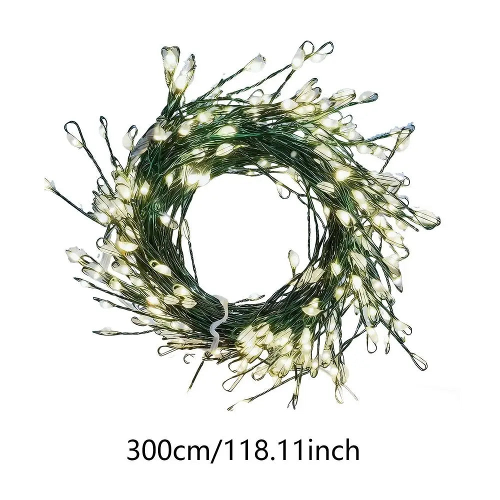 LED Christmas Tree String Lights 9.8Ft USB 8-Mode Warm White