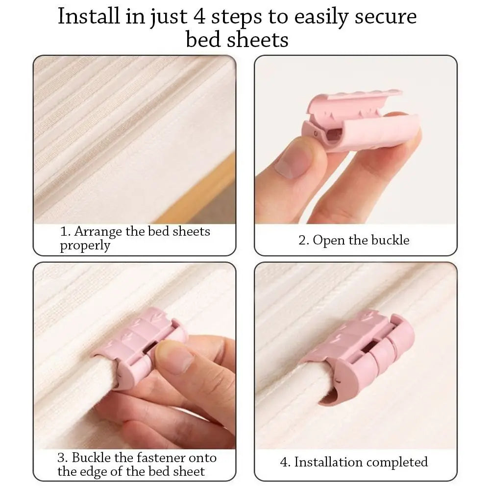 10pcs Non-slip BedSheet Clips Adjustable Fixing Buckle Quilt Bed Cover Grippers Pressure Resistant Compact Sheet Grippers Peaceful Pleasures Health and Wellness