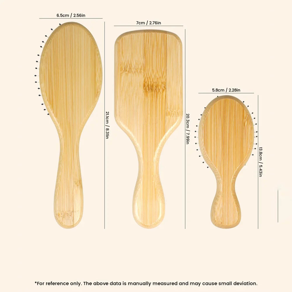 Bamboo Hair Brush with Boar Bristles – Detangle & Shine