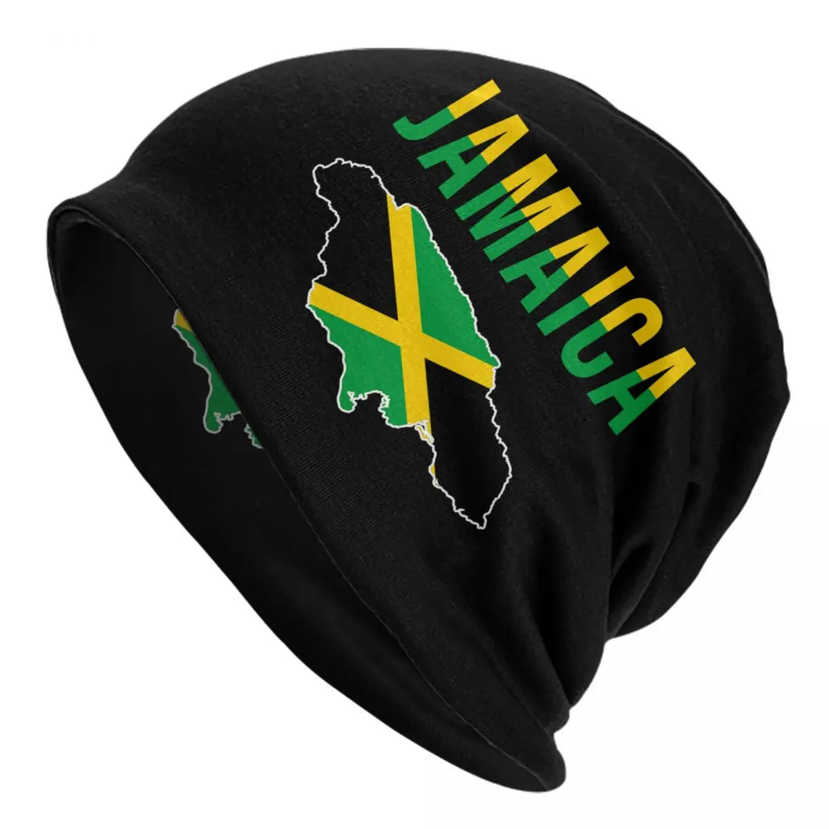 Jamaica Flag Knit Beanie Hat | Unisex Jamaican Pride Skull Cap