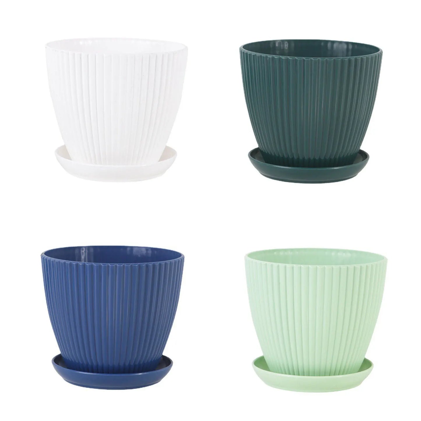 Resin Indoor Planter Flower Pots Wide Mouth Garden Pots Great for All House Plants Peaceful Pleasures Health and Wellness