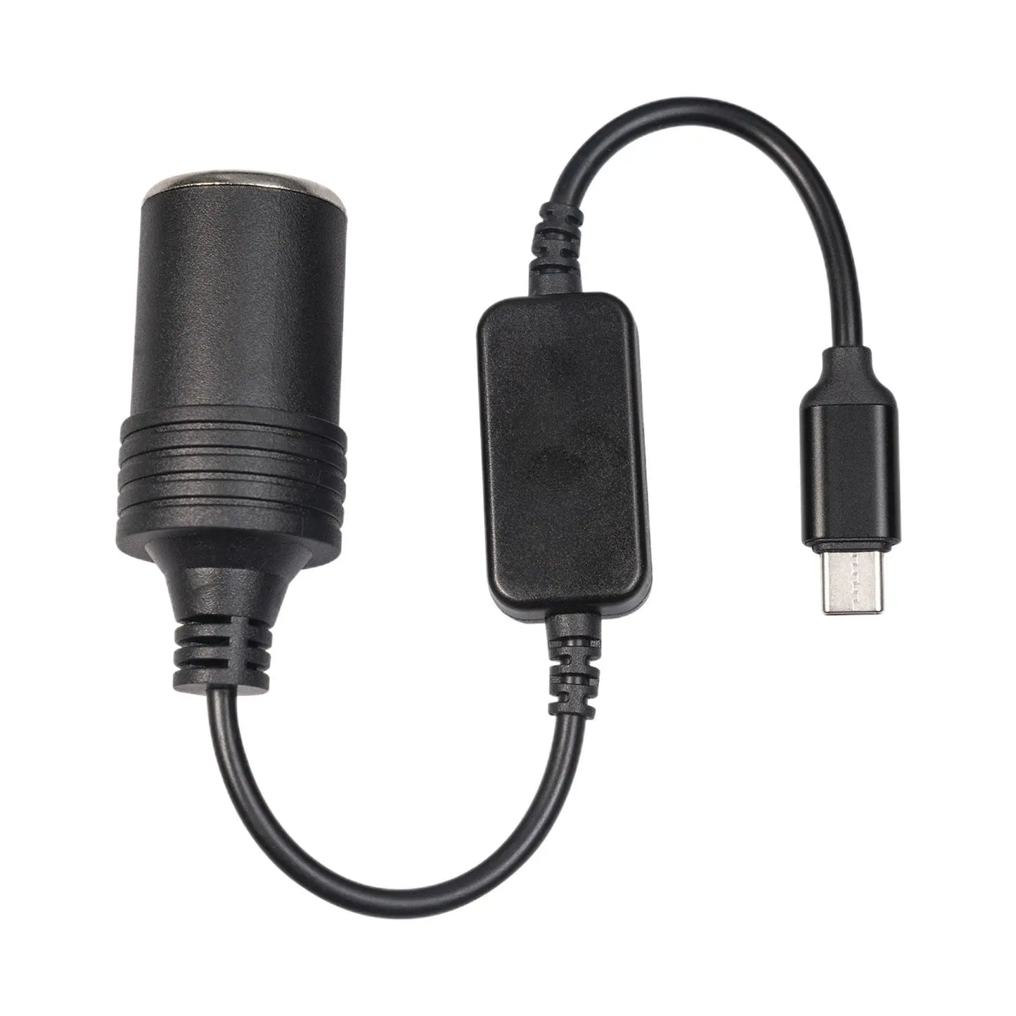 Type C Male To 12V Car Cigarette Lighter Socket Female Converter Cable12V USB-C Port Power Converter Peaceful Pleasures Health and Wellness A