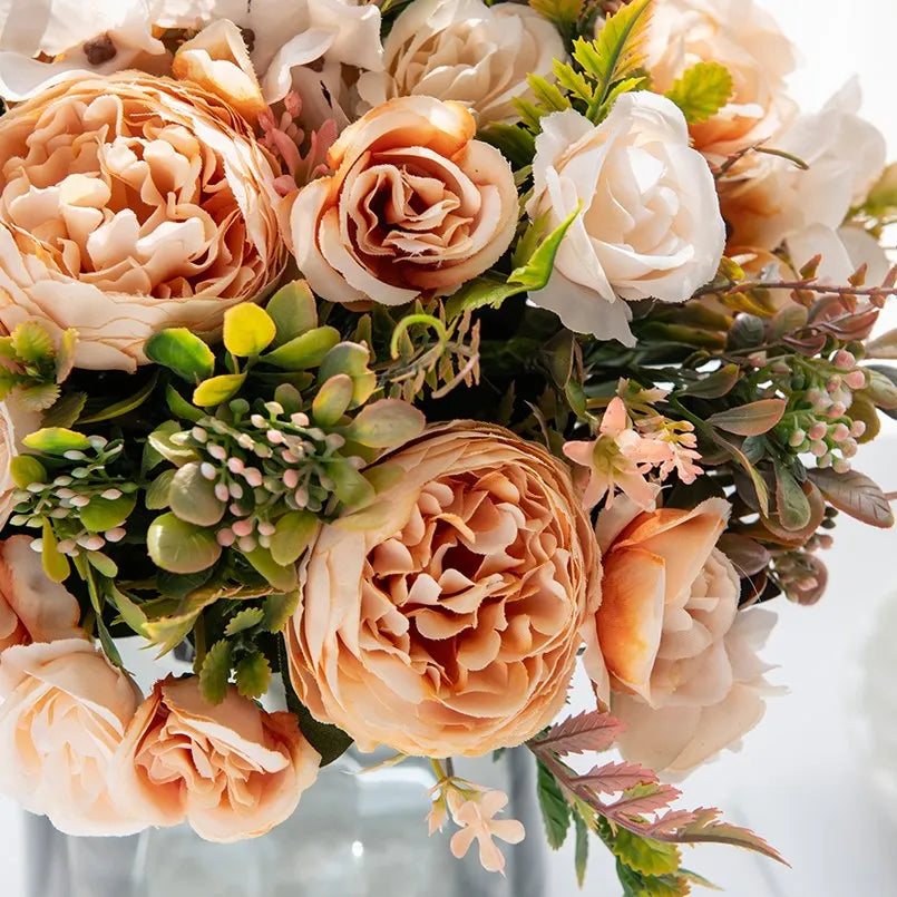Silk Artificial Peony & Hydrangea Flowers | Wedding Home Décor