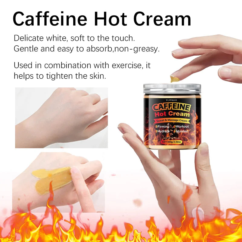 YUITIKUE Caffeine Hot Cream 100g | Thermogenic Body Sculpting