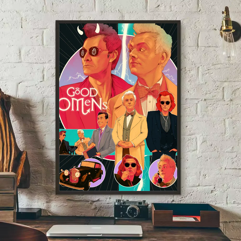 Good Omens TV Show Poster – HD Waterproof PVC Wall Art Decor TV Show Wall Poster Peaceful Pleasures Health and Wellness z16 21X30cmNoframe