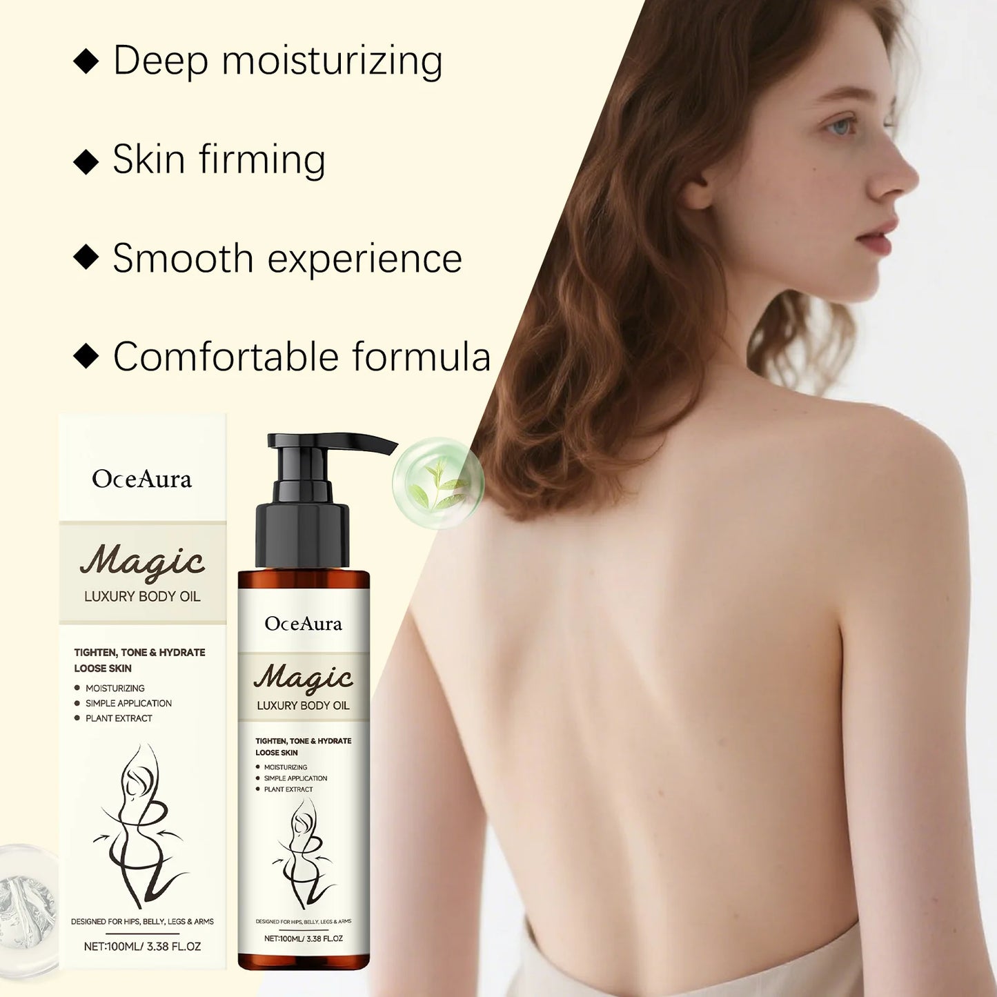 OceAura Bouncy Body Oil – Anti-Cellulite Firming & Hydrating