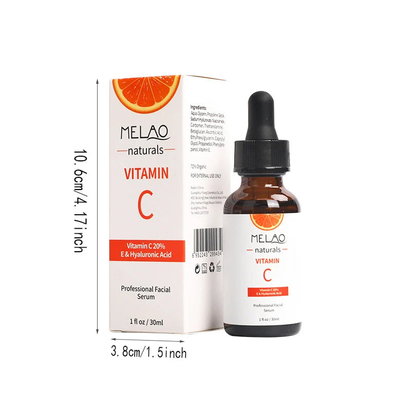 1 Fl.Oz/30ml Vitamin C Serum 20%, Enriched With Hyaluronic Acid And Retinol, Amino Acids Blend, Hydrating & Plumping Skin Care Peaceful Pleasures Health and Wellness
