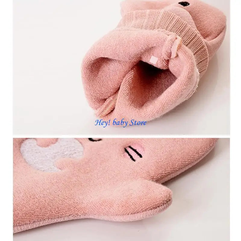 Kids Cartoon Cactus Bath Mitt – Soft Sponge Washcloth Glove