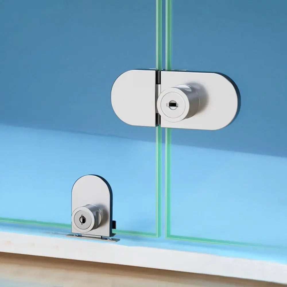 Double Open Glass Cabinet Door Lock – Zinc Alloy Security Lockset