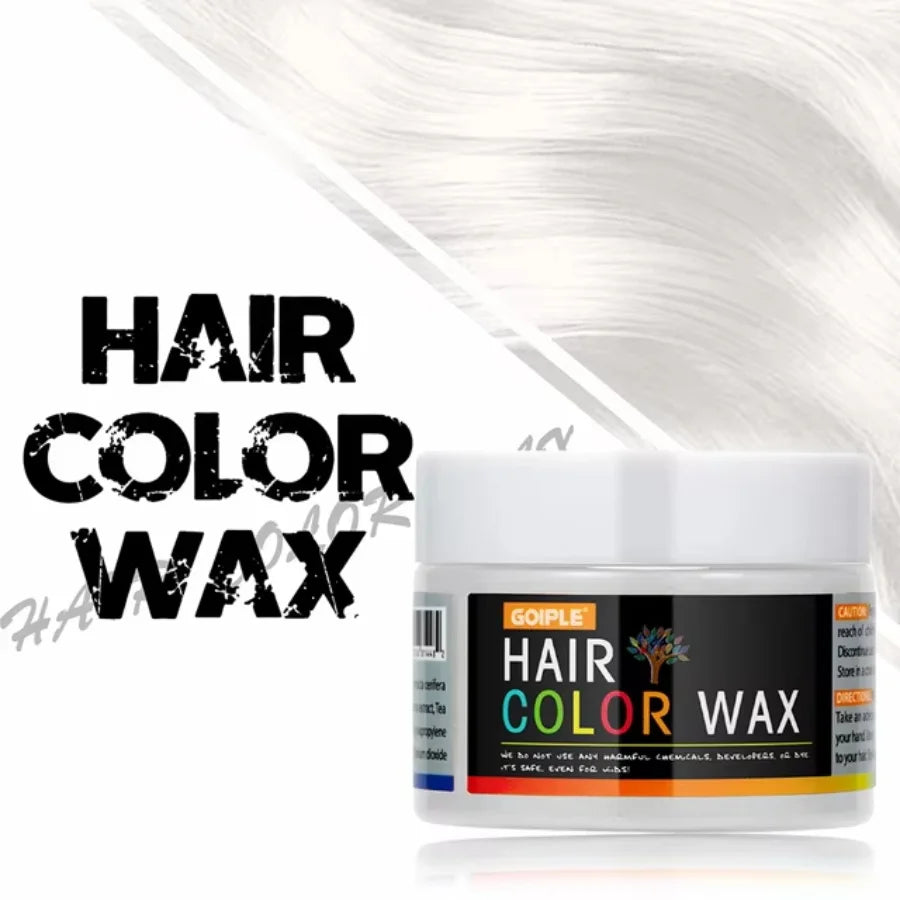 Valentine's Day DIY Hair Dyed Mud Hair Colour Wax Easy To Wash Coloring Cream One-time Hairs Beard and Eyebrows Colour Products Peaceful Pleasures Health and Wellness White 40g