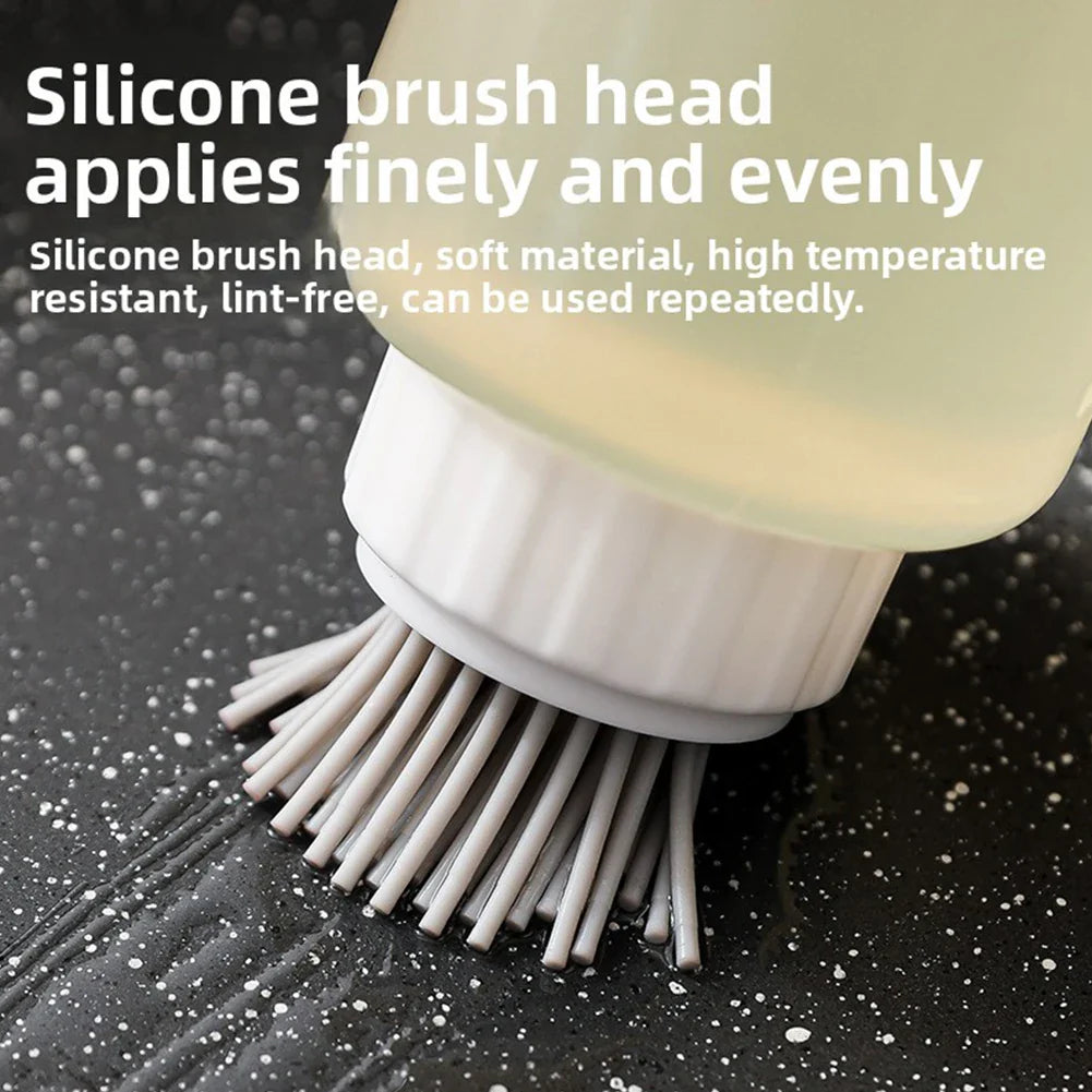 Silicone Oil Bottle with Brush – BBQ, Frying & Baking