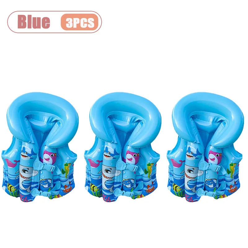 Kids Inflatable Swim Vest Toddler Life Jacket Buoyancy Aid PVC