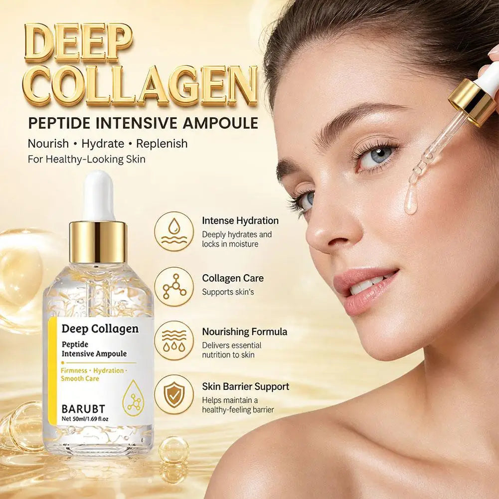Korean Silk Collagen Essence Serum Deep Peptide Intensive Revitalizing Face Cream Anti-Wrinkle Firming Lifting Skin Care 40/50ml Peaceful Pleasures Health and Wellness