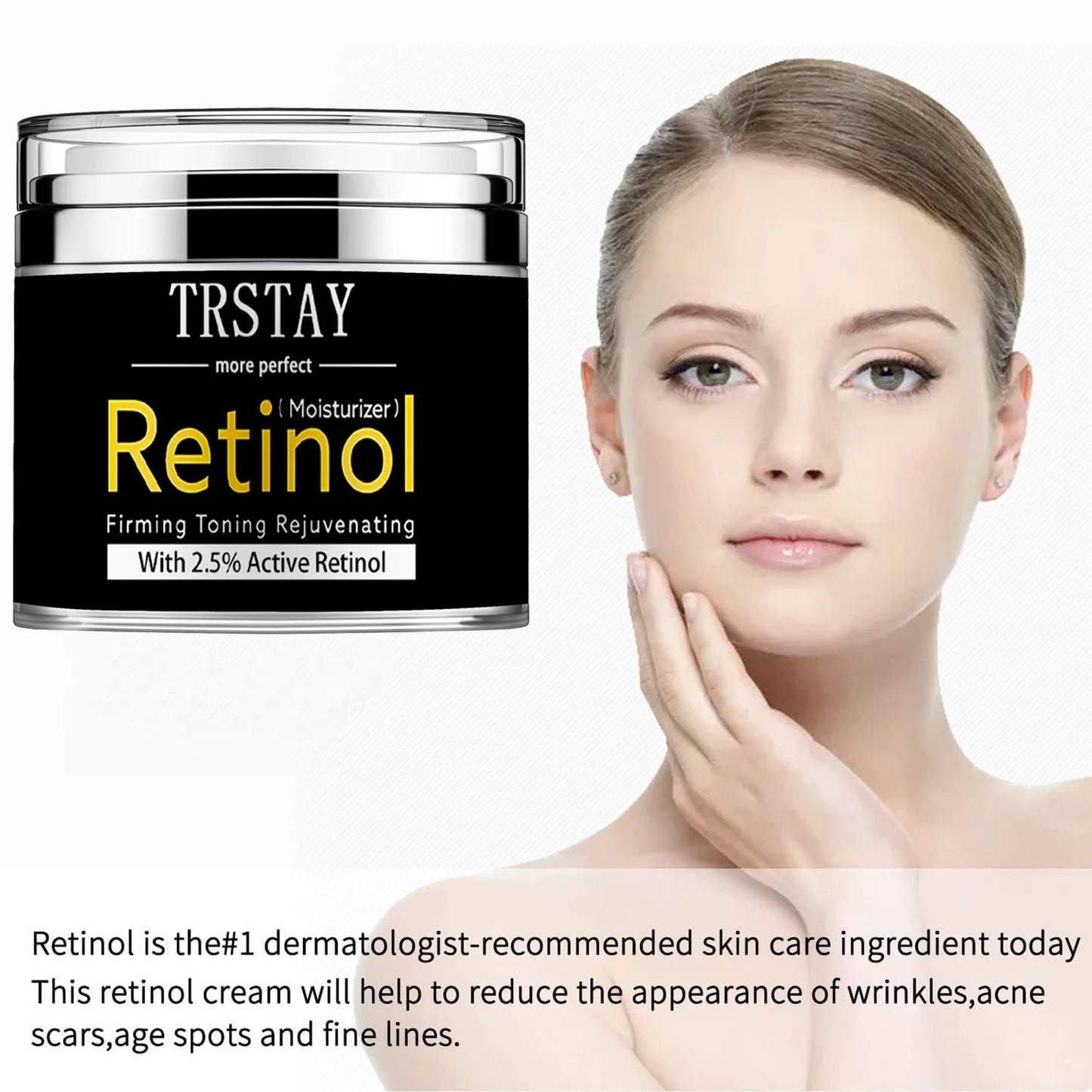 Retinol firming and refreshing face cream, mild and non irritating, smoothes wrinkles, reduces fine lines and makes skin soft Peaceful Pleasures Health and Wellness