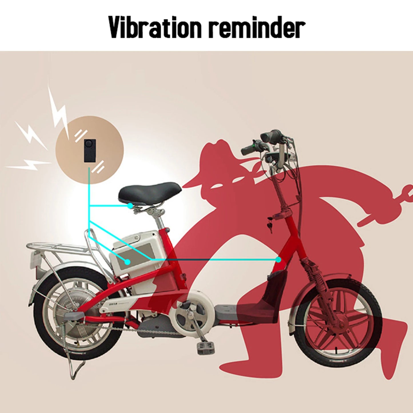110dB Wireless Bike Alarm | Vibration Sensor & Remote Control