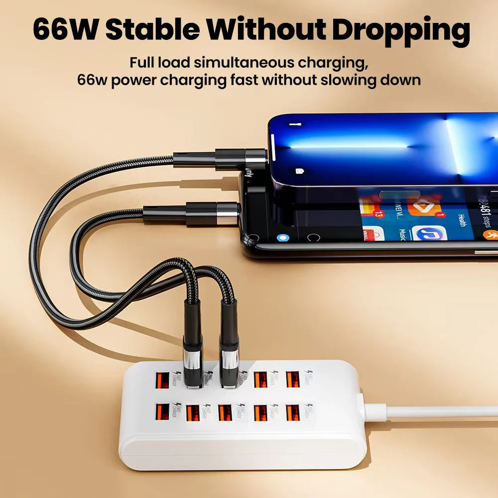 10-in-1 USB Desktop Charging Station | 25W Multi-Port Fast Charger