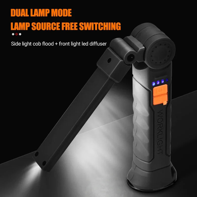 800LM COB LED Work Light – USB Rechargeable Magnetic Lamp
