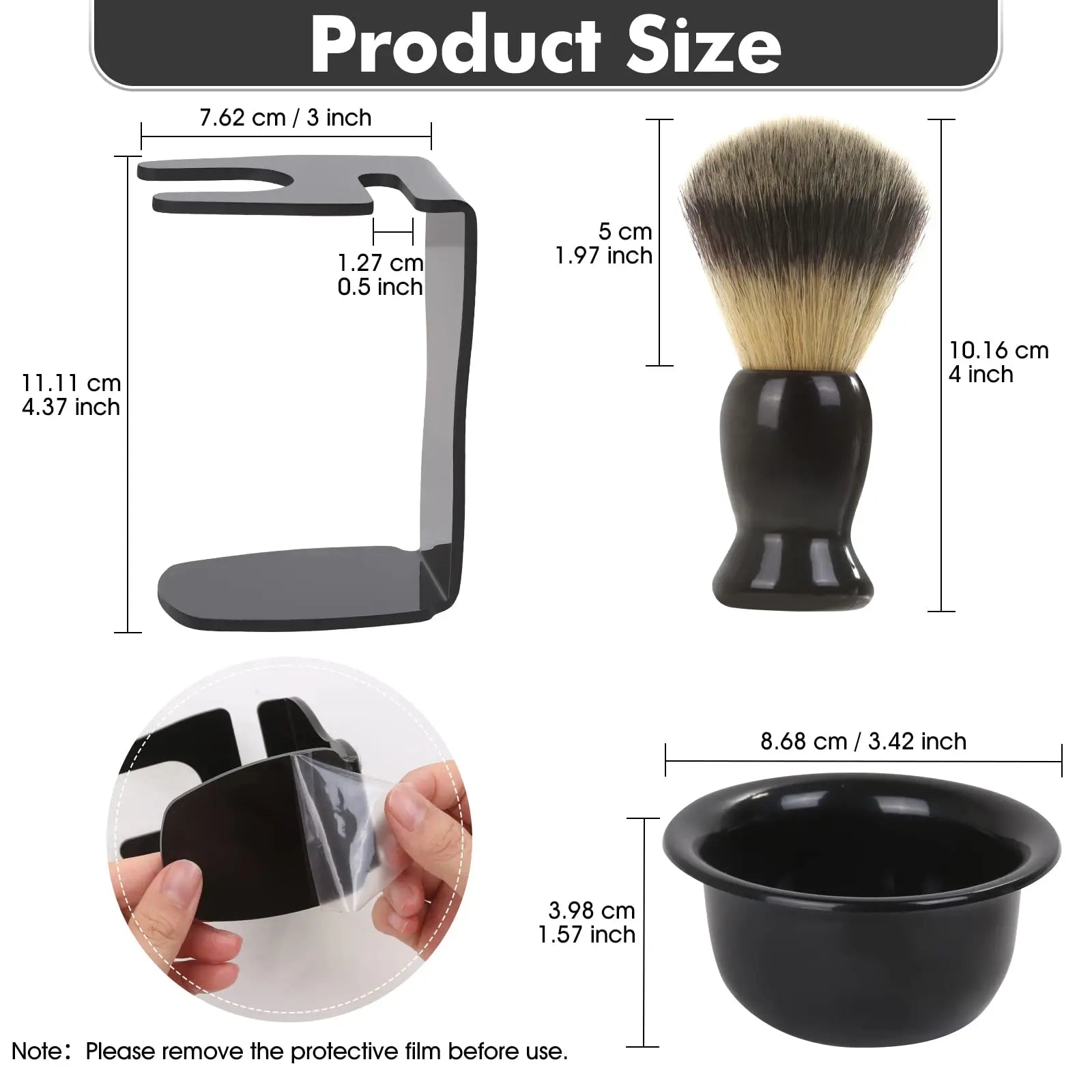 3 In 1 Mens Shaving Brush Bowl Set Stainless Steel Shaving Bowl Durable New Beauty Design Men Shaving Bowl Mug Brush Soap Dish Peaceful Pleasures Health and Wellness