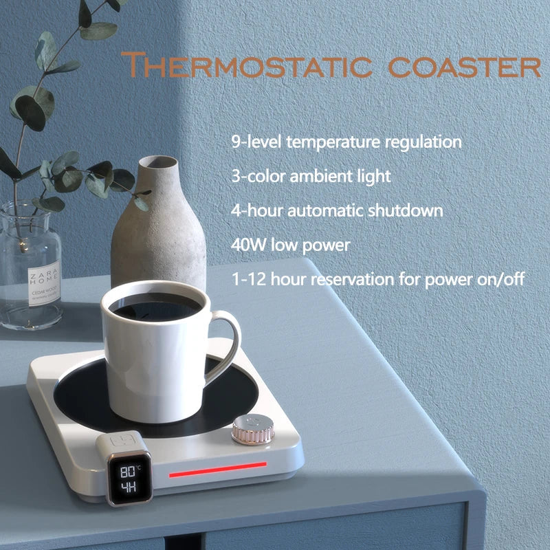 URGGU Thermostatic Mug Warmer | 9-Speed & Timer Control